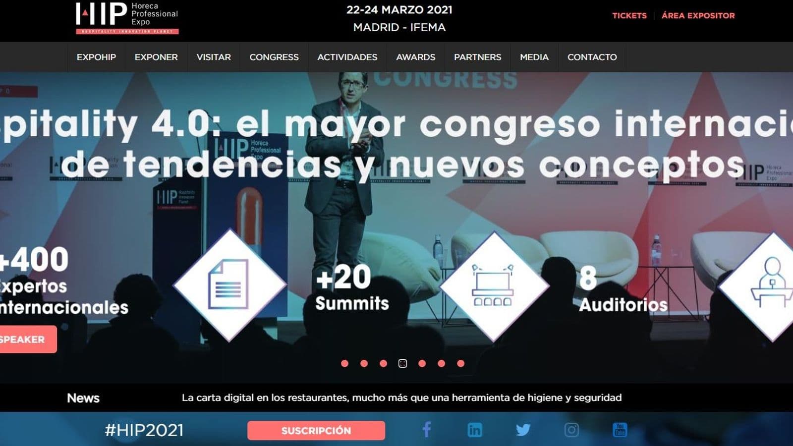 HIP confia en SAIA para la organización del Summit Safe Horeca